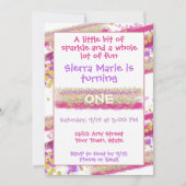 Invitation à l'anniversaire de Sparkles (Devant)