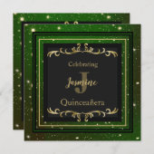 Invitation à l'anniversaire de Sparkly Green et Go (Devant / Derrière)