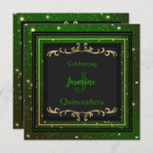 Invitation à l'anniversaire de Sparkly Green et Go (Devant / Derrière)