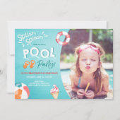 Invitation à l'anniversaire de Splish Splash (Devant)