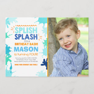 Invitation à l'anniversaire de Splish Splash