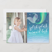 Invitation à l'anniversaire de Splish Splash Merma (Devant)