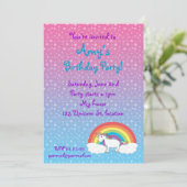 Invitation à l'anniversaire de Star Unicorn (Debout devant)