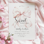 Invitation à l'anniversaire de Sweet sixteen de Bo<br><div class="desc">Pink Bow Sweet sixteen Anniversaire Invitation pour un arc moderne esthétique 16e anniversaire célébration</div>