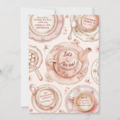 Invitation à l'anniversaire de Tea Party (Devant)