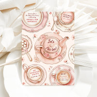 Invitation à l'anniversaire de Tea Party