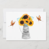 Invitation à l'anniversaire de tournesol Photo Pre (Dos)