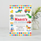 Invitation à l'anniversaire de Toyland (Debout devant)