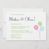 Invitation à l'anniversaire de Twin Boy and Girl (Dos)