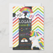 Invitation à l'anniversaire de Unicorn Dab (Devant)