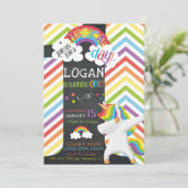 Invitation à l'anniversaire de Unicorn Dab (Debout devant)
