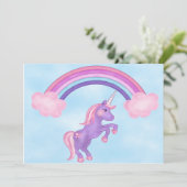 Invitation à l'anniversaire de Unicorn et Rainbow (Debout devant)
