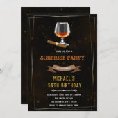 Invitation à l'anniversaire de vin et de cigare (Devant / Derrière)