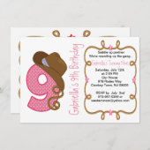 Invitation à l'anniversaire de Western Big Nine Gi (Devant / Derrière)