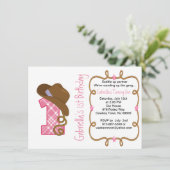 Invitation à l'anniversaire de Western Big One Gir (Debout devant)