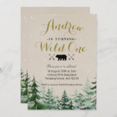 Invitation à l'anniversaire de Winter Wild One (Devant / Derrière)