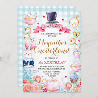 Invitation à l'anniversaire de Wonderland