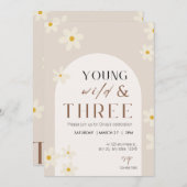 Invitation à l'anniversaire de Young Wild & Three (Devant / Derrière)