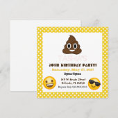 Invitation à l'anniversaire d'Emoji (Devant / Derrière)