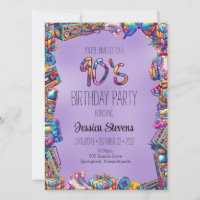 Invitation à l'anniversaire des années 90