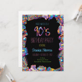 Invitation à l'anniversaire des années 90 (Devant/Arrière en situation)