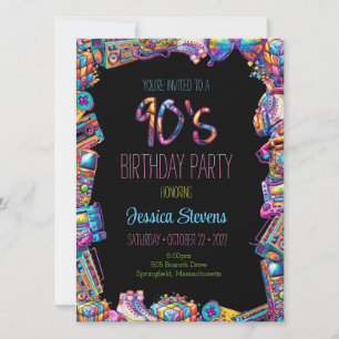 Invitation à l'anniversaire des années 90