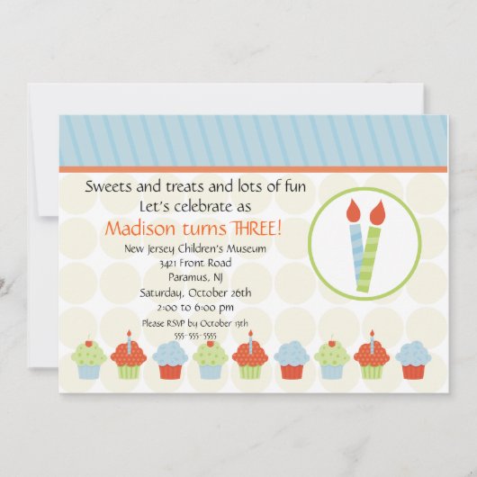 Invitation à l'anniversaire des bougies et des gât (Devant)