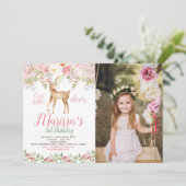 Invitation à l'anniversaire des cerfs avec photo (Debout devant)