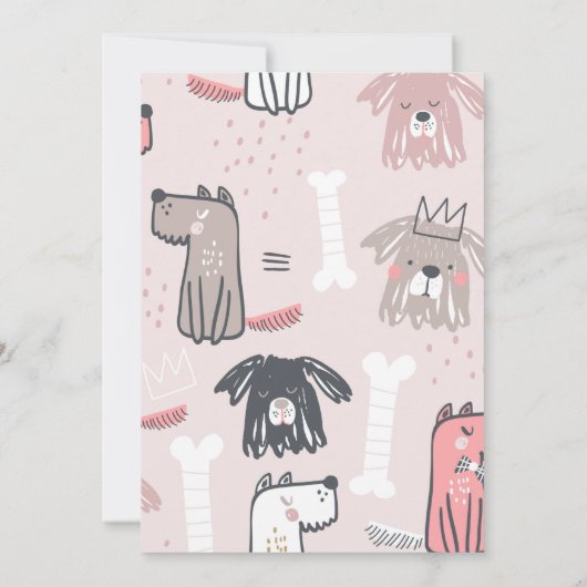 Invitation à l'anniversaire des chiots | Chien Par (Dos)