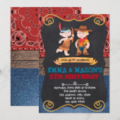 Invitation à l'anniversaire des Cowboys et des Ind (Devant / Derrière)