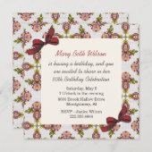 Invitation à l'anniversaire des dames de la flore  (Devant / Derrière)