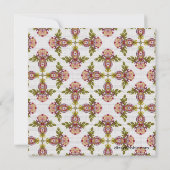 Invitation à l'anniversaire des dames de la flore  (Dos)