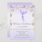 Invitation à l'anniversaire des fées florales - Fé (Devant / Derrière)