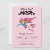 Invitation à l'anniversaire des filles superfilles (Devant)