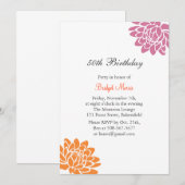 Invitation à l'anniversaire des fleurs de Lotus (Devant / Derrière)