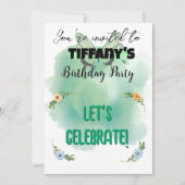 Invitation à l'anniversaire des fleurs et des papi (Devant)