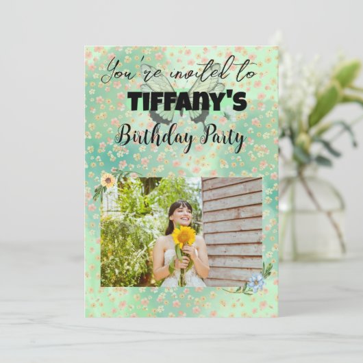 Invitation à l'anniversaire des fleurs et des papi (Debout devant)