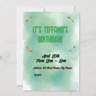 Invitation à l'anniversaire des fleurs et des papi