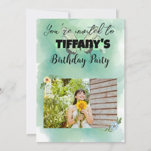Invitation à l'anniversaire des fleurs et des papi (Devant)