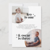 Invitation à l'anniversaire des garçons avec des a (Devant)