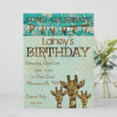 Invitation à l'anniversaire des Giraffes Dorées (Debout devant)