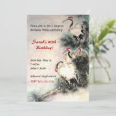 Invitation à l'anniversaire des grues (Debout devant)