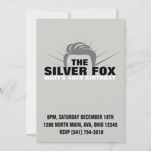 Invitation à l'anniversaire des hommes (Devant)