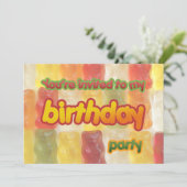 invitation à l'anniversaire des ours rouges (Debout devant)