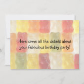 invitation à l'anniversaire des ours rouges (Dos)