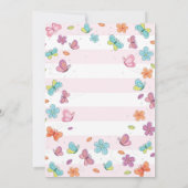 Invitation à l'anniversaire des papillons (Dos)