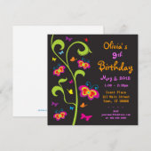 Invitation à l'anniversaire des papillons (Devant / Derrière)