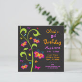 Invitation à l'anniversaire des papillons (Debout devant)