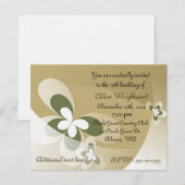 Invitation à l'anniversaire des papillons Abstrait (Devant / Derrière)