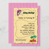 Invitation à l'anniversaire des Pirates (Devant / Derrière)